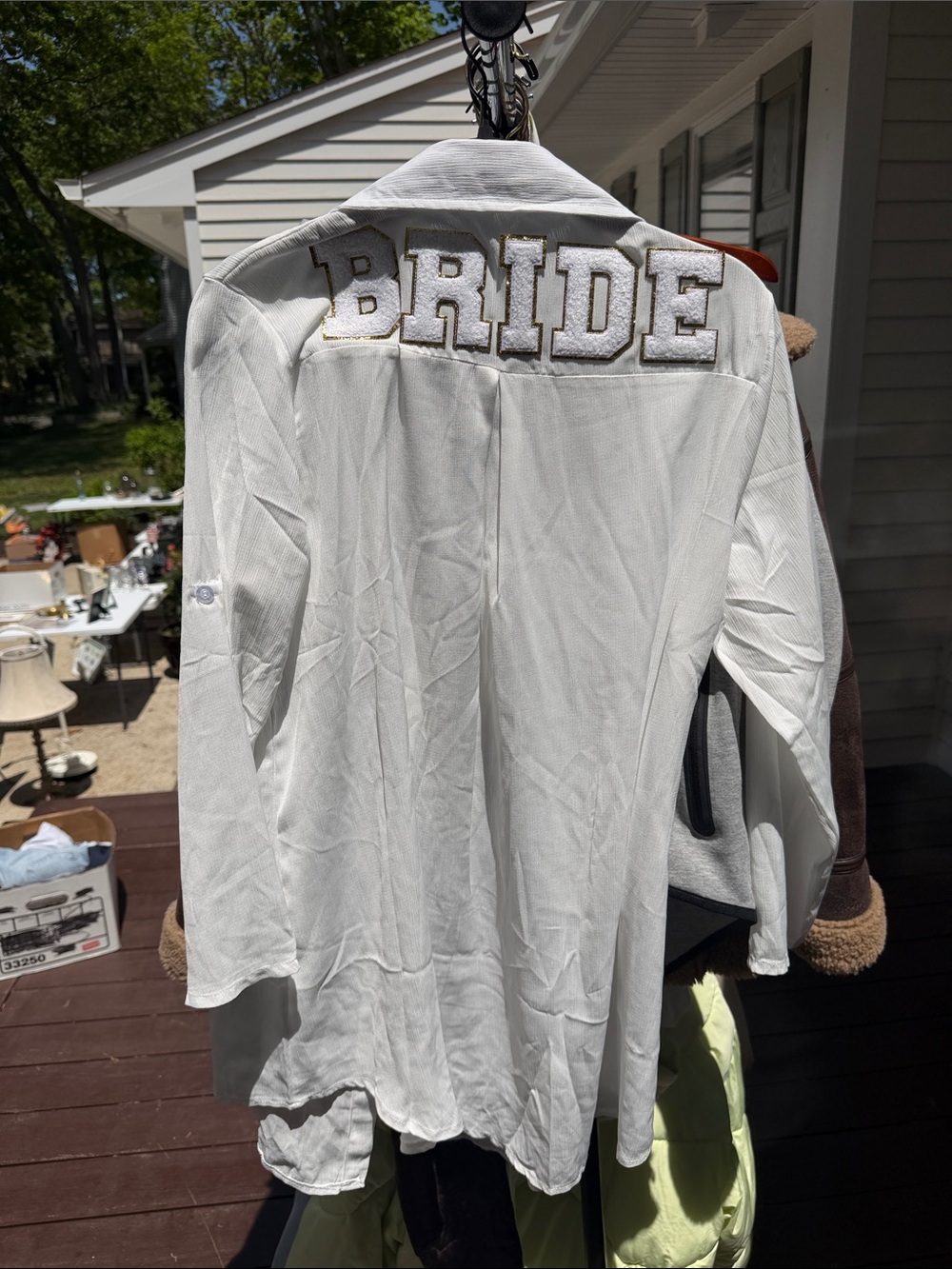 Bride Embellished White Jacket - Women's Coat